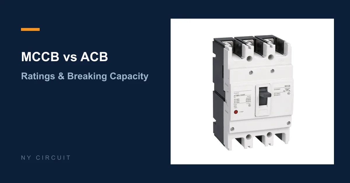 MCCB vs ACB: Ratings, Breaking Capacity & Cost MCCB vs ACB: Ratings, Breaking Capacity & Cost