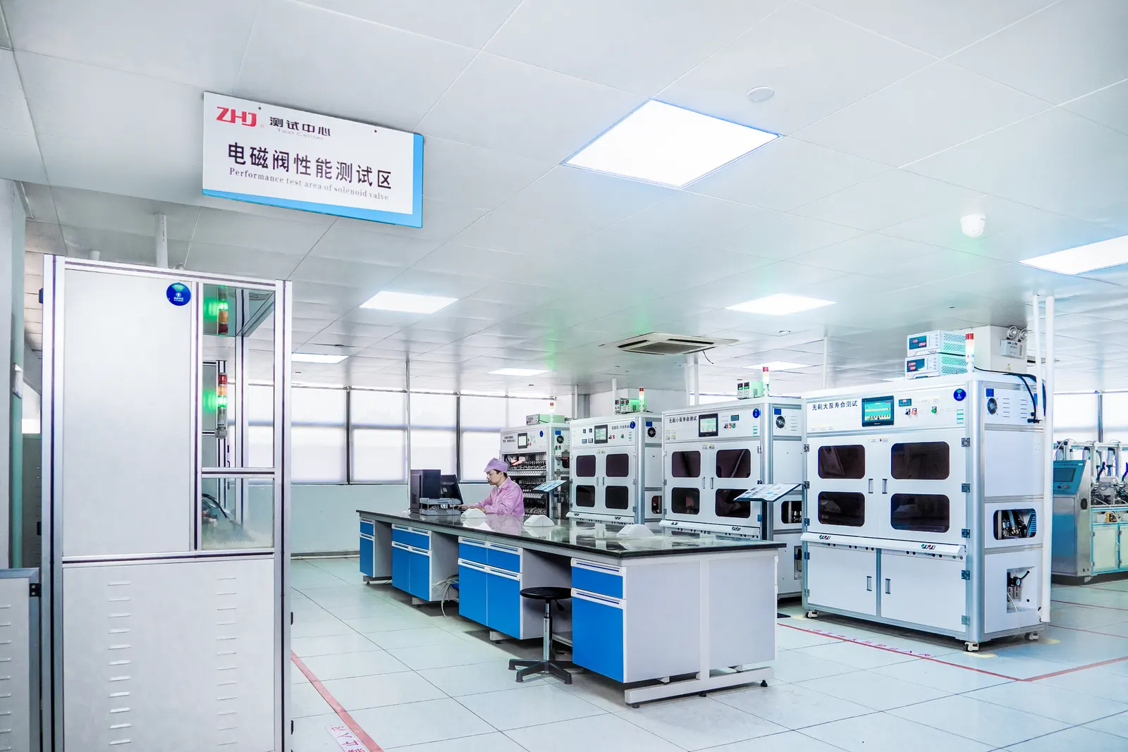 Electroplating hardness testing station — production facility scene shared by our supply partner