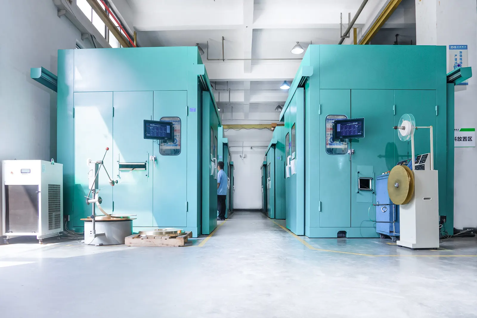 Metal stamping workshop — production facility scene shared by our supply partner