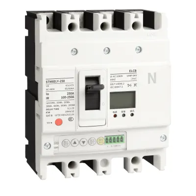 STM6ELY-250 Electronic Residual LCD MCCB — NY STM6E molded case circuit breaker from a China supplier